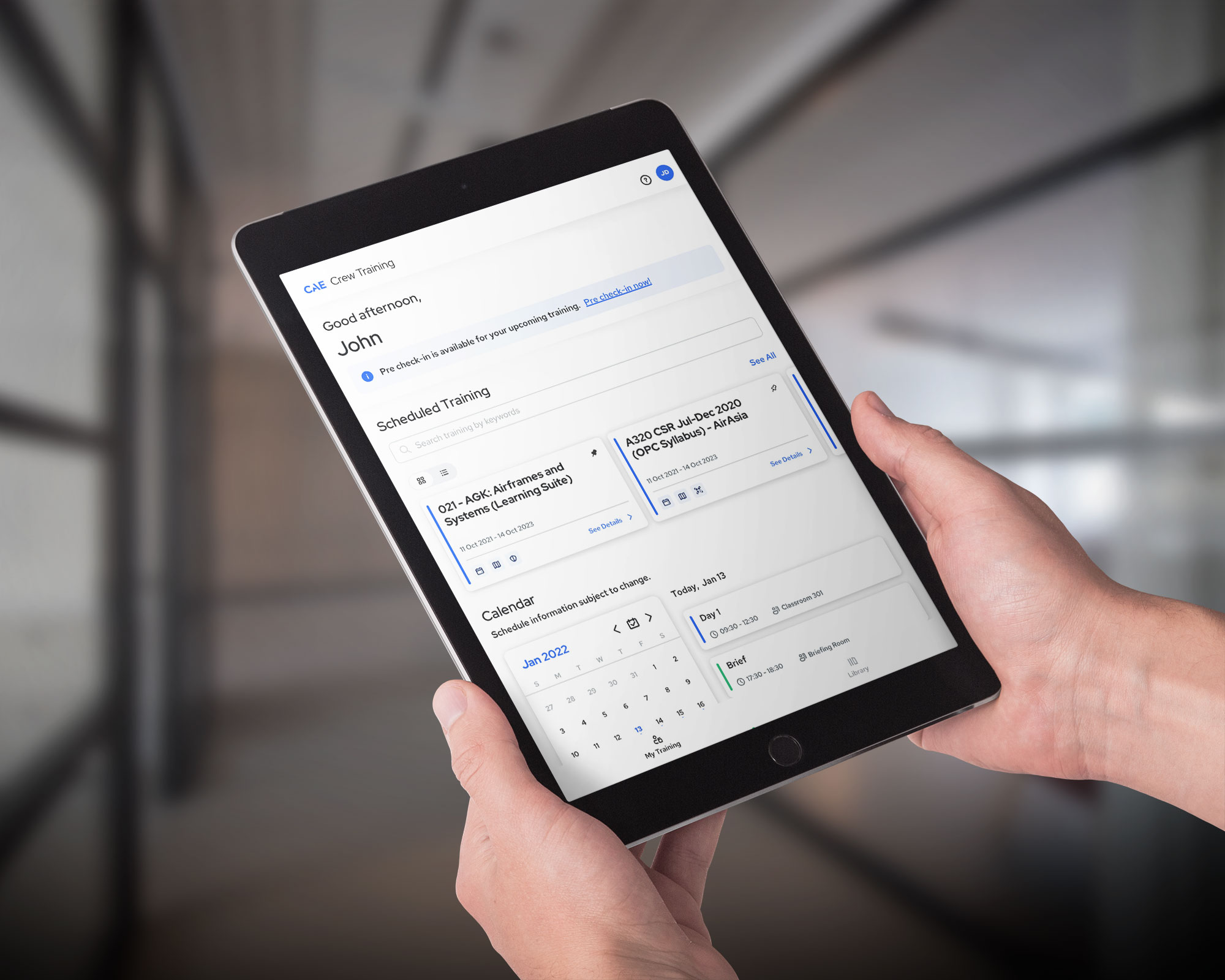 Crew Training — A mobile app that keeps pilots on top of their training schedule, materials, and progress — all in one place.