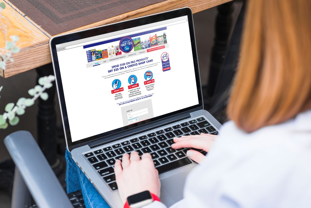 Spend & Get — A campaign site built for the Costco × P&G partnership, helping shoppers track and redeem their rewards.
